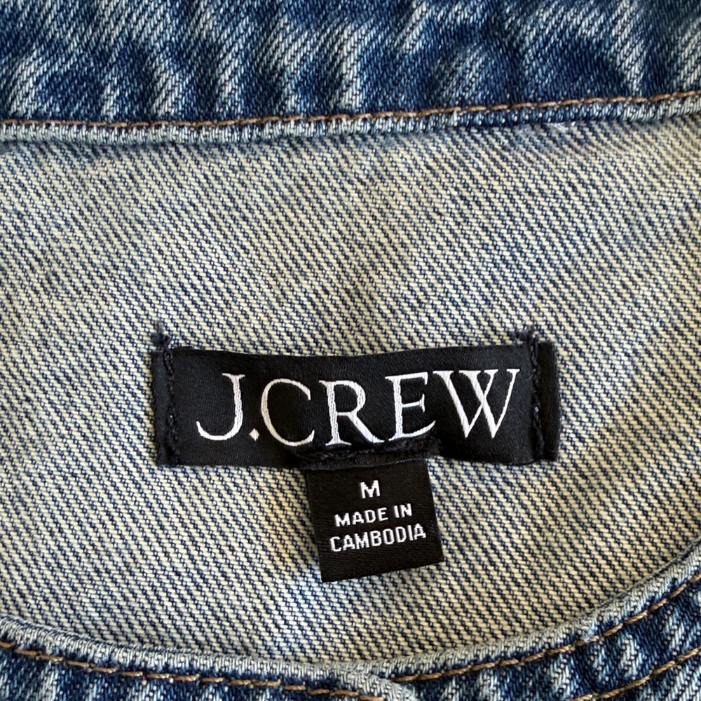 J. Crew Pleated Denim Lady Jacket.sz M gently used - Picture 4 of 13